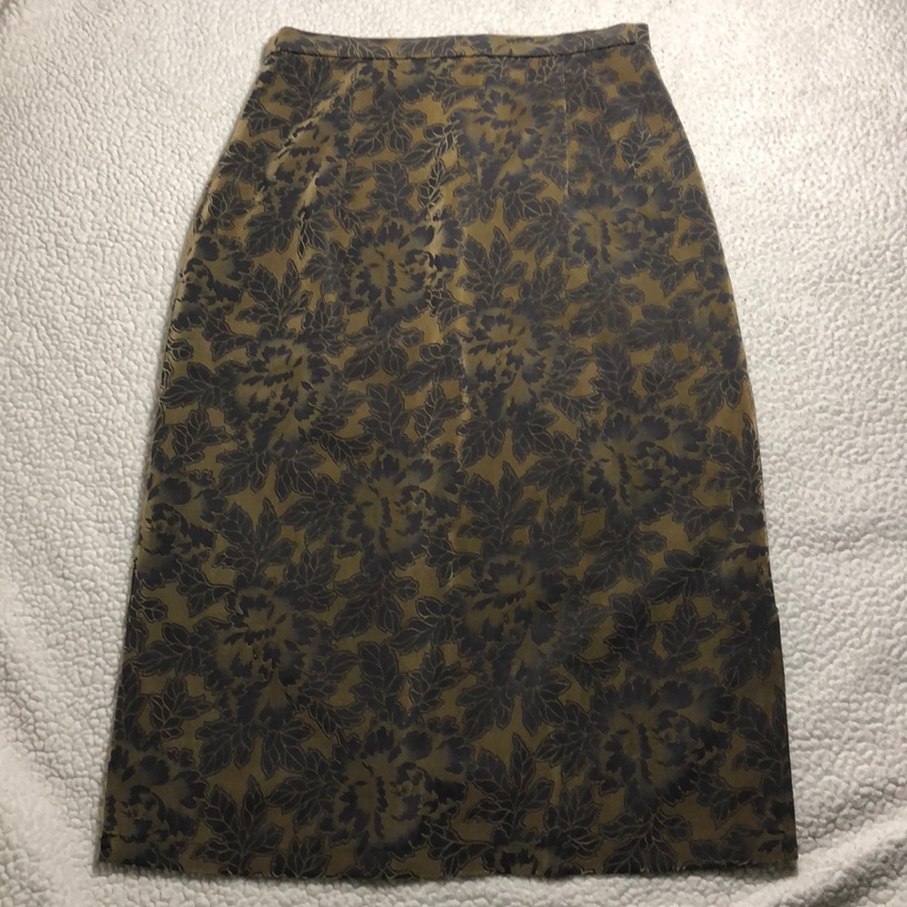 Floral Olive Skirt